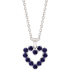 Hvidguld Halskæder Støvring Design Necklace - Silver/White Gold/Sapphire