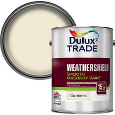 Concrete Paint Dulux Trade Weathershield Smooth Masonry Gardenia Concrete Paint 5L