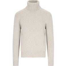 Ami Paris Tonal Ami De Coeur Turtleneck Sweater - Champagne