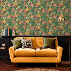 Forest green wallpaper Envy Oopsy Daisy Forest Green Floral Wallpaper