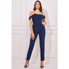 Goddiva Lurex Cowl Neck Jumpsuit