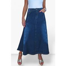 Paulo Due Flared Maxi Denim Skirt