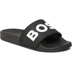 HUGO BOSS Noir Chaussons et Sandales HUGO BOSS Mules Sandales De Bain Femme Taille 50488941 10248517 01