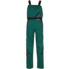 Black Overalls Planam Highline Dungarees - Green/Black/Red