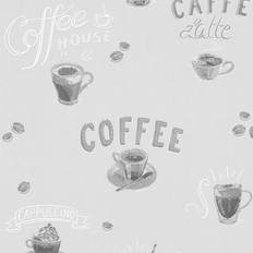 Cafe latte Erismann Coffee House Cafe Latte Wallpaper Grey 10088-10