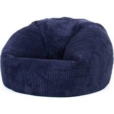 Bleu Poufs ICON Classique En Velours Côtelé 85 cm x 50 cm Pouf