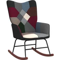 VidaXL Sillones Mecedora vidaXL Silla De Tela Patchwork Sillón Mecedora