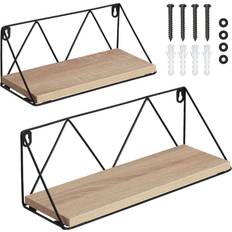 Tectake Hylder tectake Hanging Rockport Set of 2 Wall Shelf