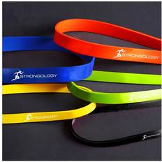 Strongology Skin-Friendly Latex resistance band set Durable Exercise Loops with 5 Different Resistance Levels Strongology