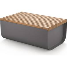 Gris Cajas de Pan Alessi Mattina Bread Box with Cutting Board Lid 34 cm Caja de Pan