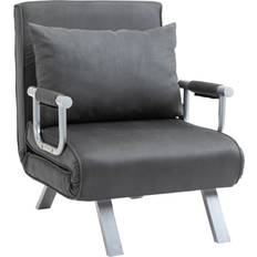 Office Chairs Homcom Portable Grey/Silver Office Chair 80cm