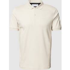 Calvin Klein Herren Poloshirts Calvin Klein Poloshirt kurzarm SMOOTH COTTON SLIM POLO beige