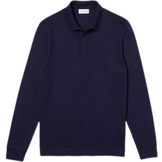 Lacoste Smart Paris Long Sleeve Stretch Polo Shirt - Navy Blue