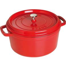 Staub La Cocotte Round Cast Iron Cherry med låg 28cm
