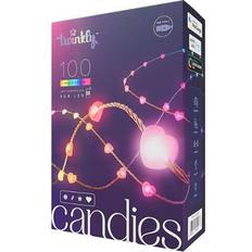 Led lampe med usb Twinkly Candies Hearts White Lyskæde 100 Pærer