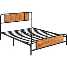 Beds & Mattresses Homcom King Bed Frame Steel Bed Base with Headboard