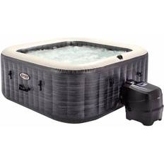 Sistema de Chorro Jacuzzis Colorbaby Jacuzzi Inflable Spa Hinchable Intex 6 Personas Cuadrado 196 x 196 cm