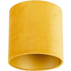 QAZQA Lampdelar QAZQA Velour gul 20/20/20 Lampskärm