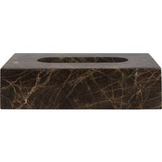 Marrón Fundas para cajas de pañuelos Mette Ditmer Caja De Pañuelos Marble 14 x 25.5 cm Marrón