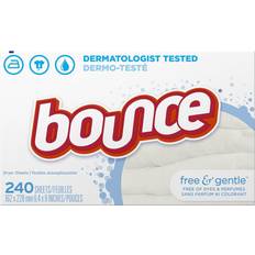 Cleaning Equipment & Cleaning Agents Bounce Free & Gentle Unscented Fabric Softener Sensitive 240 Sheets