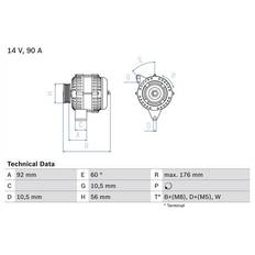 Bosch Generatorer Bosch Generator 0 986 038 170