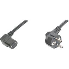 Smart 2m euro mains to iec c13 socket cable right angle