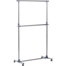 Grey Clothes Racks Homcom Garment Adjustable Clothes Rack