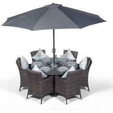 Oak Furniture King Savannah 135cm Round Patio Dining Set