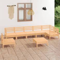 vidaXL 8 Garden Pinewood Outdoor Lounge Set