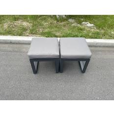 Fimous Aluminum 2 Small Footstool With Seat