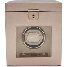 Klokkeopptrekker Wolf Palermo single watch winder beige 213716 Leather