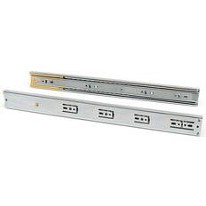 Meubles de Cuisine Emuca Paire de coulisses pour tiroirs, à billes, 45 x 300 mm, sortie totale, fermeture amortie, Zingué