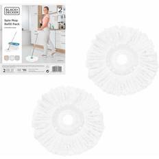 Black & Decker BXFM0003GB 2pk Spin Mop Refill Heads, Super Absorbent Microfibre, Mop