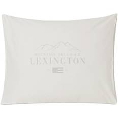 Lexington Linge de Lit Lexington Printed Cotton Poplin 50x60 cm White-Light Gray Taie d'oreiller Blanc (60x)