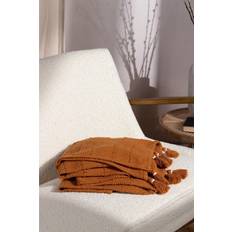 Cotton Blankets Yard Caliche Woven Textured Tasselled Blankets