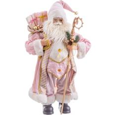 Poliéster Decoraciones BigBuy Christmas Navideío Rosa Plástico Poliresina Tejido 60 cm Adorno de Árbol de Navidad