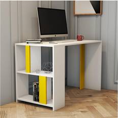 Geel Schrijftafels Bureau Lima Kalune Design Wit