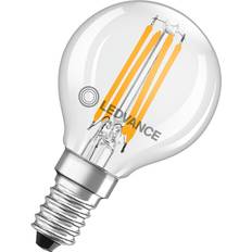 E14 Light Bulbs LEDVANCE CLASSIC E14 Pear Filament Clear 4W 470lm 827 Extra Warm White Replaces 40W