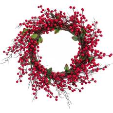 Rød Lysestager BigBuy Christmas Adventskrans Rød Spanskrør Lysestage