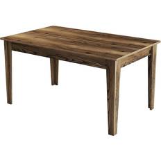 Hanah Home Ferro Rectangular Walnut 88cm x 145cm x 88cm L Dining Table