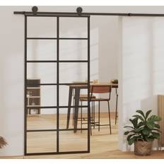 Gehard Glas Schuifdeuren vidaXL Schuifdeur met Beslag 90x205 cm Aluminium en ESG-glas