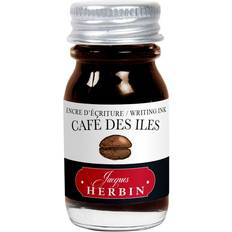 Brun Fyldepenne Herbin Fountain Ink 10 ml, blæk til fyldepenne – brun/café des îles
