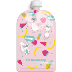 Herobility Vällingdoserare & Förvaringsburkar Herobility Klämmis Yummy! Ljusrosa 180 ml