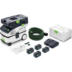 Batterie Aspirateurs de Poussière Festool Aspirateurs Sans Fil 2x18V CTLC MINI I-Plus + 4 Batteries 5 Ah + Chargeur 577670