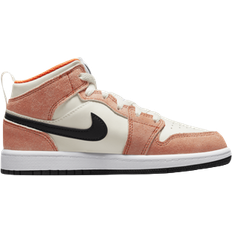 Nike Air Jordan 1 Mid SE PS - Team Orange/Sail/White/Black