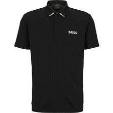HUGO BOSS Elastan/Lycra/Spandex Pikétröjor HUGO BOSS Paddytech Pikétröja Kort Ärm - Svart