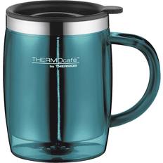 Thermos Isoleret Krus Desktop Mug 0.35 Liter Blågrøn Termokop