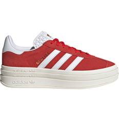 Red - adidas Gazelle Shoes adidas Gazelle Bold W - Red/Cloud White/Gold Metallic