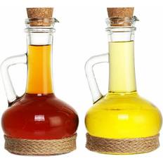 Beige Distributeurs d'Huile et de Vinaigre Dkd Home Decor Beurrier Huilier Vinaigrier S3041418 Set vinaigrier Distributeur d'Huile et de Vinaigre