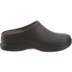 Faux Leather Outdoor Slippers Klogs Edge - Black